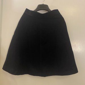 NEW Ann Taylor 00P XXS Petite Wool Sweater Skirt in Black, Zipper, Fully Lined